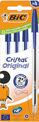 BIC Cristal Στυλό Ballpoint 4τμχ