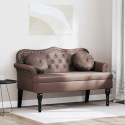 Two-Seater Artificial Leather Couch 120.5x65x75 cm