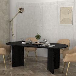 Cortado Τραπεζαρίας Sencron Black 200x90x74εκ.