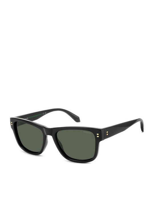 Polaroid Black Sunglasses with Horn-Rimmed Frame