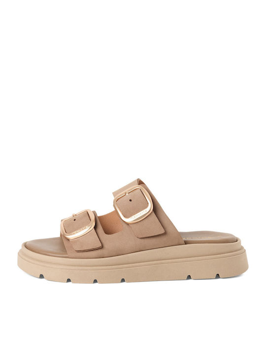 Tamaris Leather Anatomic Beige Sandals