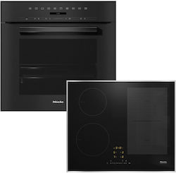 Miele Фурна над Плот 76л с Индуктивни Котлони Ш59.5см Black Obsidian