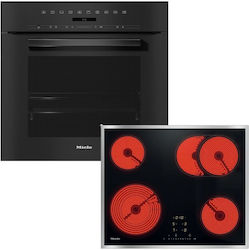Miele Фурна Над Плот 76л с Керамични Котлони Ш59.5см Black Obsidian