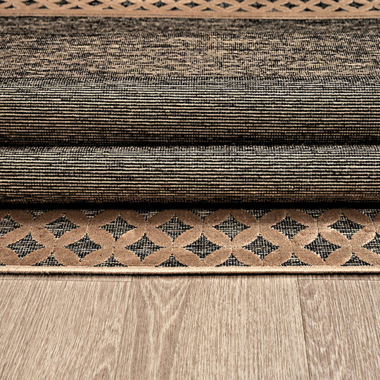Newplan Lux 3083/80 Brown 3 Pieces Bedroom Rug Set