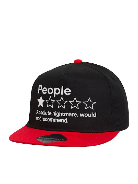 Koupakoupa Детска Текстилна Шапка People One Star Rating Would Not Recommend Черна
