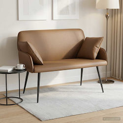 Two-Seater Artificial Leather Couch 115x58x86 cm