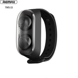 Remax TWS-15 In-ear Bluetooth Handsfree Ακουστικά με Θήκη Φόρτισης Μαύρα