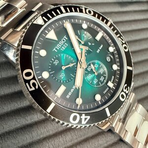 Tissot Seastar 1000 Ανδρικό Ρολόι 45.5mm Χρονογράφος Μπαταρίας με Ασημί Μεταλλικό Μπρασελέ T120.417.11.091.01