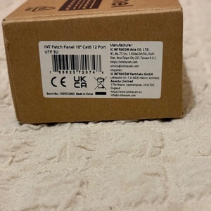 Manhattan Patch Panel για Rack 1U 10" 12 Θυρών cat6 Μαύρο 720748