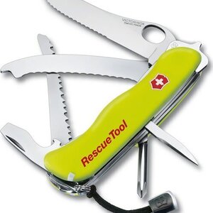 Victorinox Rescue Ελβετικός Σουγιάς Πράσινος με Λάμα από Ατσάλι σε Θήκη 0.8623.MWN