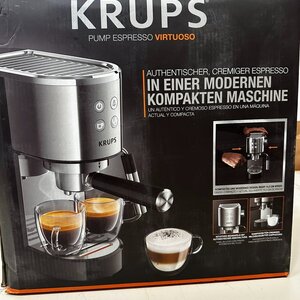 Krups Virtuoso Μηχανή Espresso 1400W Πίεσης 15bar Μαύρη
