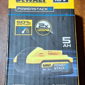 DEWALT Μπαταρία Εργαλείου Πλάτης Λιθίου 18V με Χωρητικότητα 5Ah Powerstack