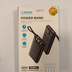 Veger C10 VP1116 Power Bank 10000mAh with USB-A Port Black