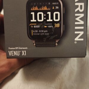 Garmin Venu X1 Titanium 46mm Αδιάβροχο Smartwatch με Παλμογράφο (Moss with Titanium)
