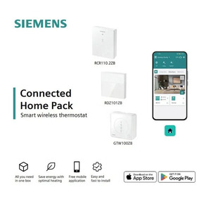 Siemens SCH-PACK2 Ψηφιακός Θερμοστάτης Χώρου Smart με Οθόνη Αφής και Wi-Fi