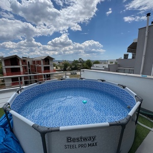 Bestway Στρογγυλή Πισίνα PVC 4678lt με Μεταλλικό Σκελετό 305x76εκ. Λευκή 56408 8720286135709