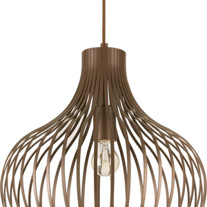 Ideal Lux Onion Κρεμαστό Φωτιστικό Καφέ Πλέγμα με Ντουί E27 38x38x37.5εκ. 205298
