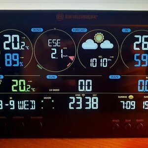 Bresser WIFI ClearView Weather Center 7-in-1 7002586 Ασύρματος Μετεωρολογικός Σταθμός Ψηφιακός Επιτραπέζιος Μαύρος