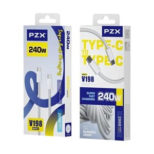 PZX USB 2.0 Cable USB-C male - USB-C 240W Λευκό 2m 7568