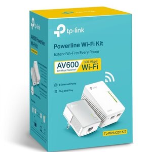 TP-LINK TL-WPA4220 KIT v5 Powerline Διπλό για Ασύρματη Σύνδεση Wi‑Fi 4 και 2 Θύρες Ethernet