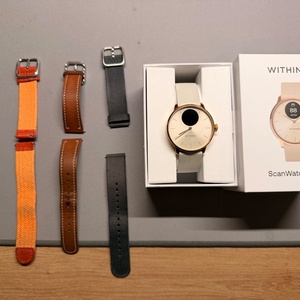 Withings ScanWatch Light Stainless Steel 37mm Αδιάβροχο με Παλμογράφο (Sand)