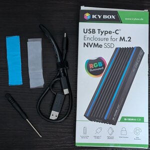 Icy Box IB-1824ML-C31 Θήκη για Σκληρό Δίσκο M.2 PCI Express NVME με σύνδεση USB 3.1 Type-C IB-1824ML-C31