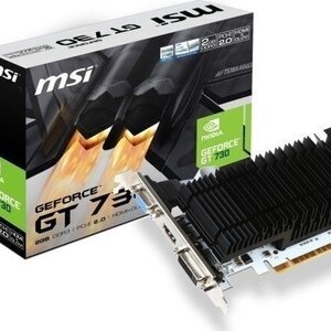 MSI GeForce GT 730 2GB GDDR3 Low Profile Κάρτα Γραφικών