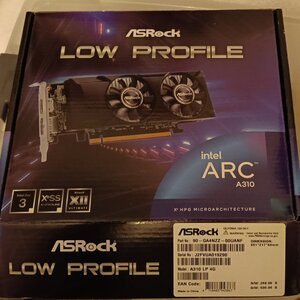 ASRock ARC A310 4GB GDDR6 Low Profile Κάρτα Γραφικών 90-GA4NZZ-00UANF