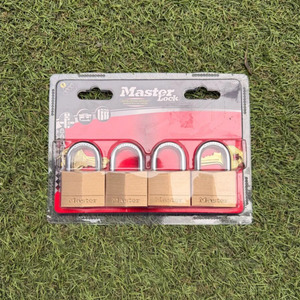 Master Lock Μπρούτζινο Λουκέτο Πέταλο με Κλειδί 4 Τεμμάχια 50mm 4τμχ 150QNOP