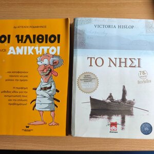 ΣΕΤ 2 ΒΙΒΛΙΩΝ [ 1) ΟΙ ΗΛΙΘΙΟΙ ΕΙΝΑΙ ΑΝΙΚΗΤΟΙ...ΚΑΙ ΚΑΤΑΦΕΡΝΟΥΝ ΠΑΝΤΑ ΝΑ ΜΑΣ ΧΑΛΑΝΕ ΤΗ ΜΕΡΑ- 2) ΤΟ ΝΗΣΙ