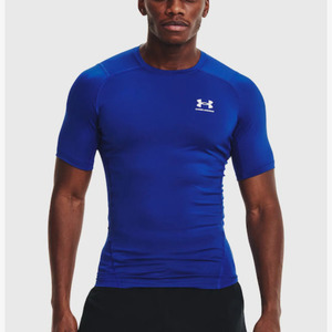 Under Armour HeatGear Armour 1361518-400 Ανδρική Ισοθερμική Κοντομάνικη Μπλούζα Compression Μπλε