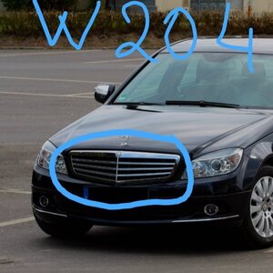 Mercedes-Benz Κεντρική Μάσκα για Mercedes-Benz C-Class W204 / S204 / C204 2007-2014 204083