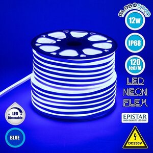 GloboStar Αδιάβροχη Ταινία LED 24V Ψυχρό Λευκό Φως 1m Neon Flex 70560