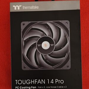 Thermaltake TOUGHFAN 14 Pro High Static Pressure Case Fan 140mm (2000rpm / 119.6cfm) Χωρίς Led Φωτισμό και Σύνδεση 4-Pin PWM 2τμχ