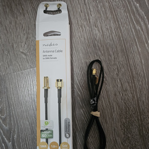 Nedis Antenna Cable Reverse Καλώδιο Κεραίας WiFi SMA male - SMA female 1m (CSGP02210BK10)