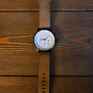 MVMT Chrono Ανδρικό Ρολόι 45mm Χρονογράφος Μπαταρίας με Καφέ Δερμάτινο Λουράκι