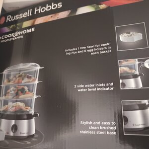 Russell Hobbs Cook At Home 19270 Ατμομάγειρας με 3 Επίπεδα Μαγειρέματος 9lt