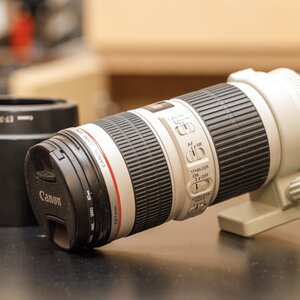 Canon Full Frame Φωτογραφικός Φακός 70-200mm f/4L IS USM Tele Zoom για Canon EF Mount White