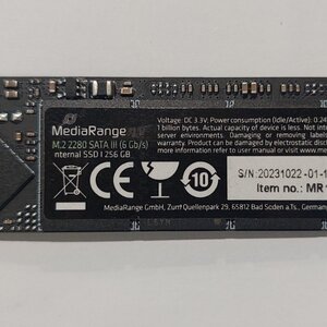 MediaRange MR1022 SSD 256GB τύπου M.2 με σύνδεση SATA III MR1022