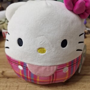 Jazwares Λούτρινο Squishmallows Hello Kitty σε Ροζ Καρό για 3+ Ετών 20 εκ. JWSQ0087