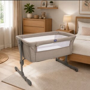 Chicco Λίκνο Next2Me Essential με Στρώμα, Πλαϊνό Άνοιγμα και Ρόδες Dune Re Lux 87042-65