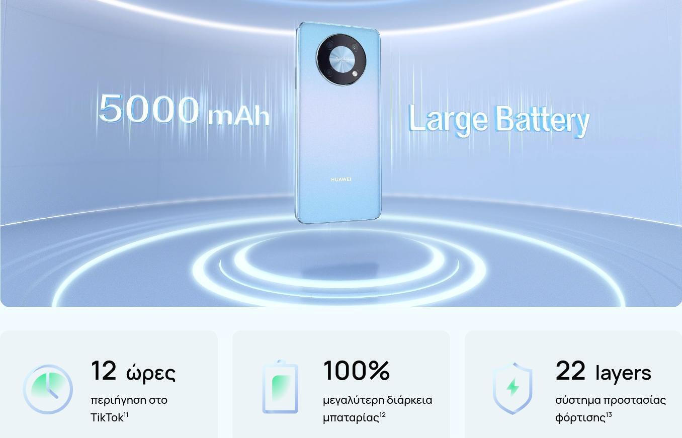 Huawei Nova Y90 Dual SIM (6GB/128GB) Midnight Black | Skroutz.gr