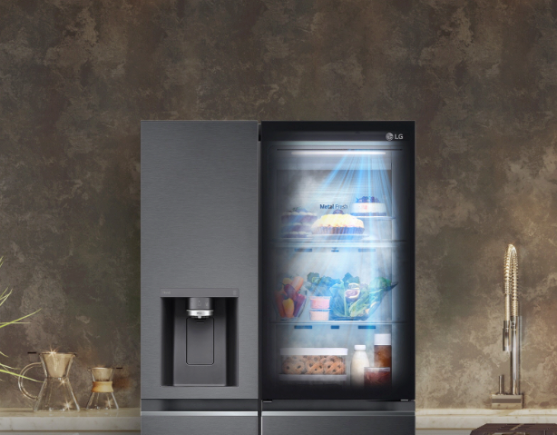 LG GSXV90MCDE Ψυγείο Ντουλάπα 635lt Total NoFrost Υ179xΠ91.3xΒ73.5εκ. Μαύρο
