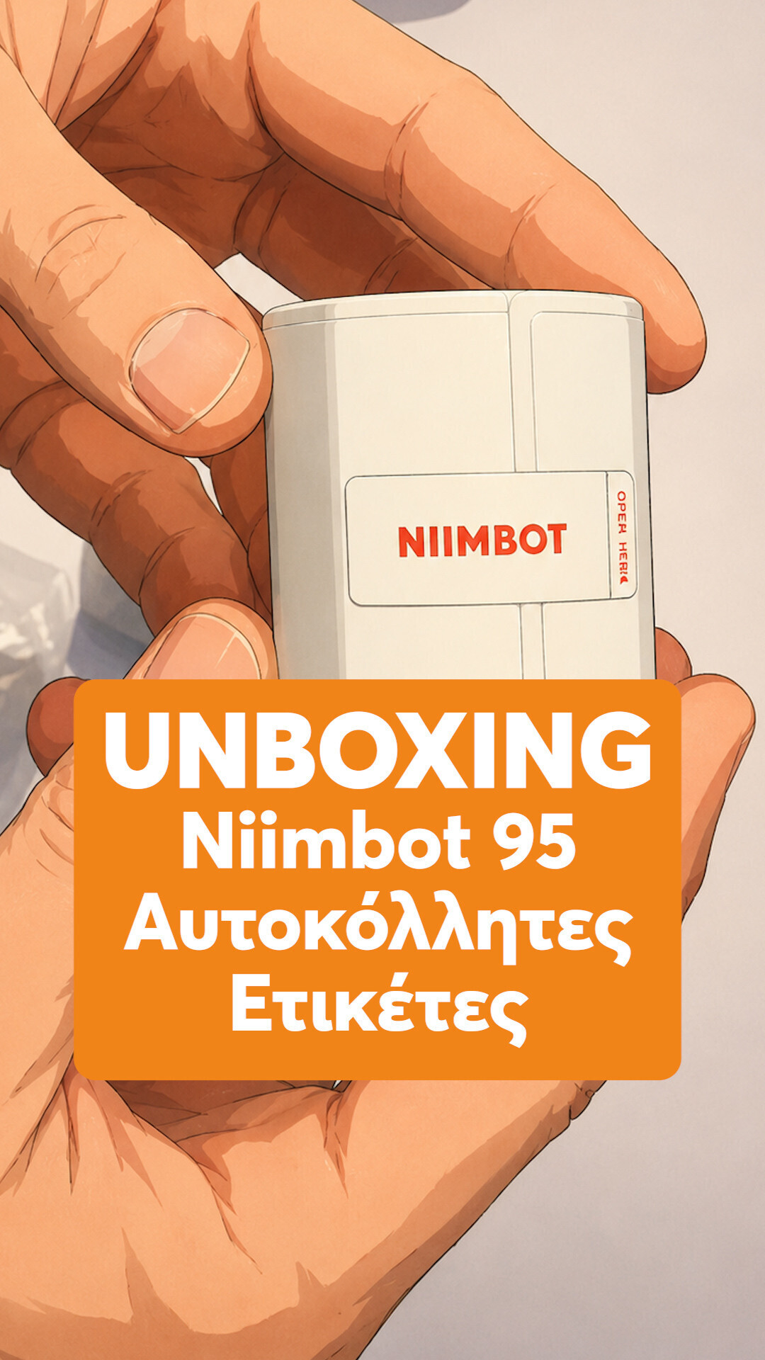 Niimbot 95 Αυτοκόλλητες Ετικέτες σε Ρολό για Εκτυπωτή Ετικετών 50x80mm 95τμχ
