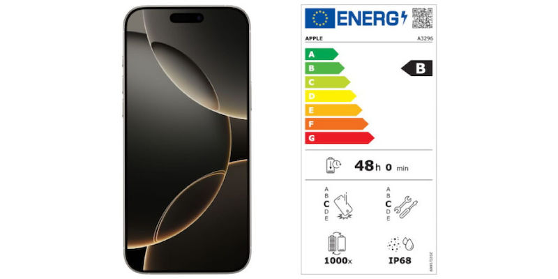 Ενεργειακή ετικέτα Apple iPhone 16 Pro Max