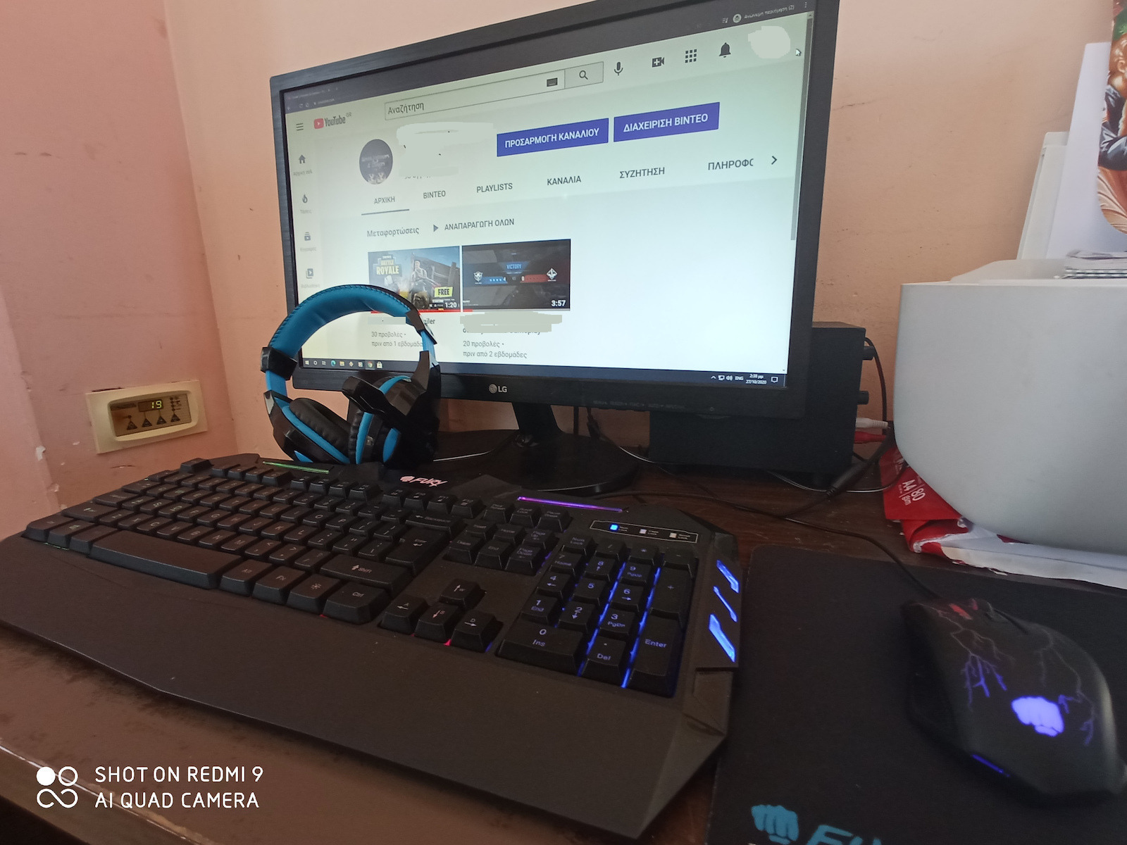Thunderstreak 4W1 Σετ Gaming Πληκτρολόγιο με Μεμβράνης διακόπτες και Φωτιζόμενα πλήκτρα & Ποντίκι (Αγγλικό US)