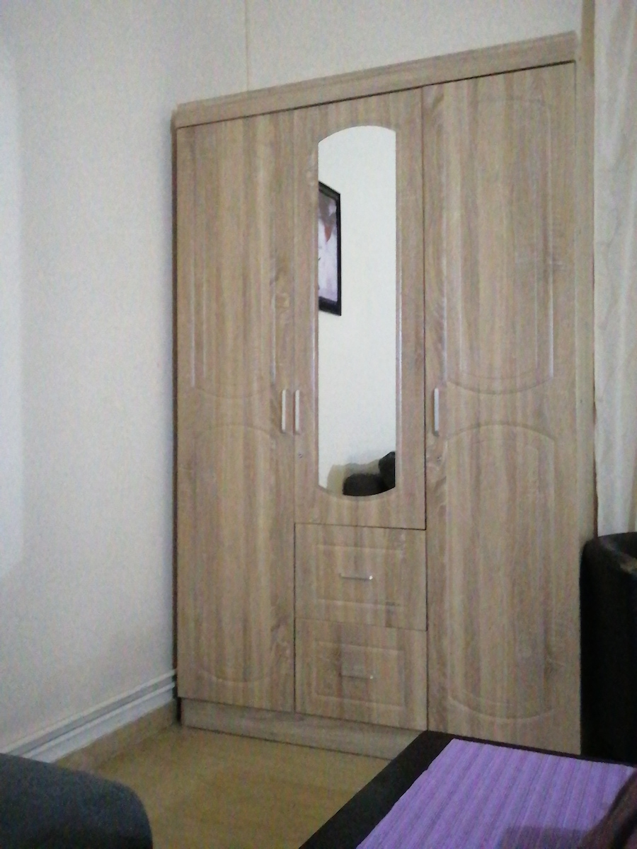 Dreifachtür Kleiderschrank Protea mit Spiegel 120x50x195cm
