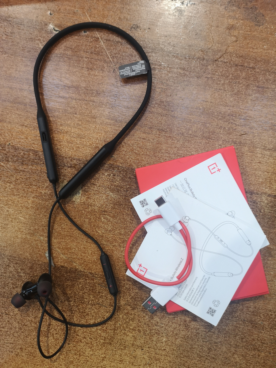 OnePlus Bullets Z In-ear Bluetooth Handsfree Ακουστικά με Αντοχή στον Ιδρώτα Μαύρα