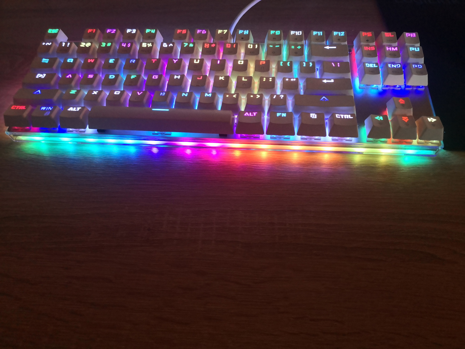 Motospeed K87S Gaming Μηχανικό Πληκτρολόγιο Tenkeyless με Outemu Blue διακόπτες και RGB φωτισμό (Αγγλικό US) Λευκό