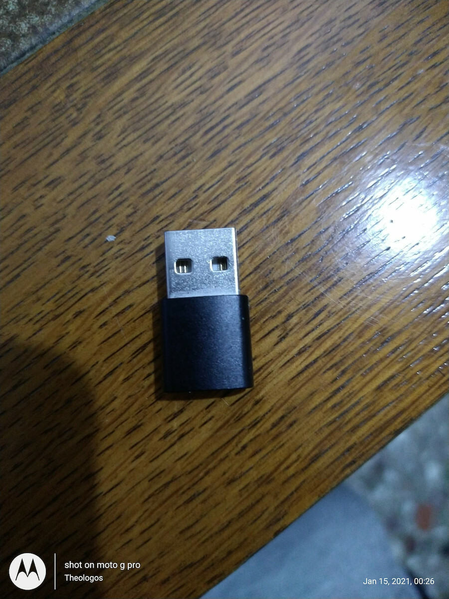 NSP Converter USB-A male to USB-C female Black 1pcs